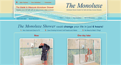 Desktop Screenshot of monoluxeshowers.com